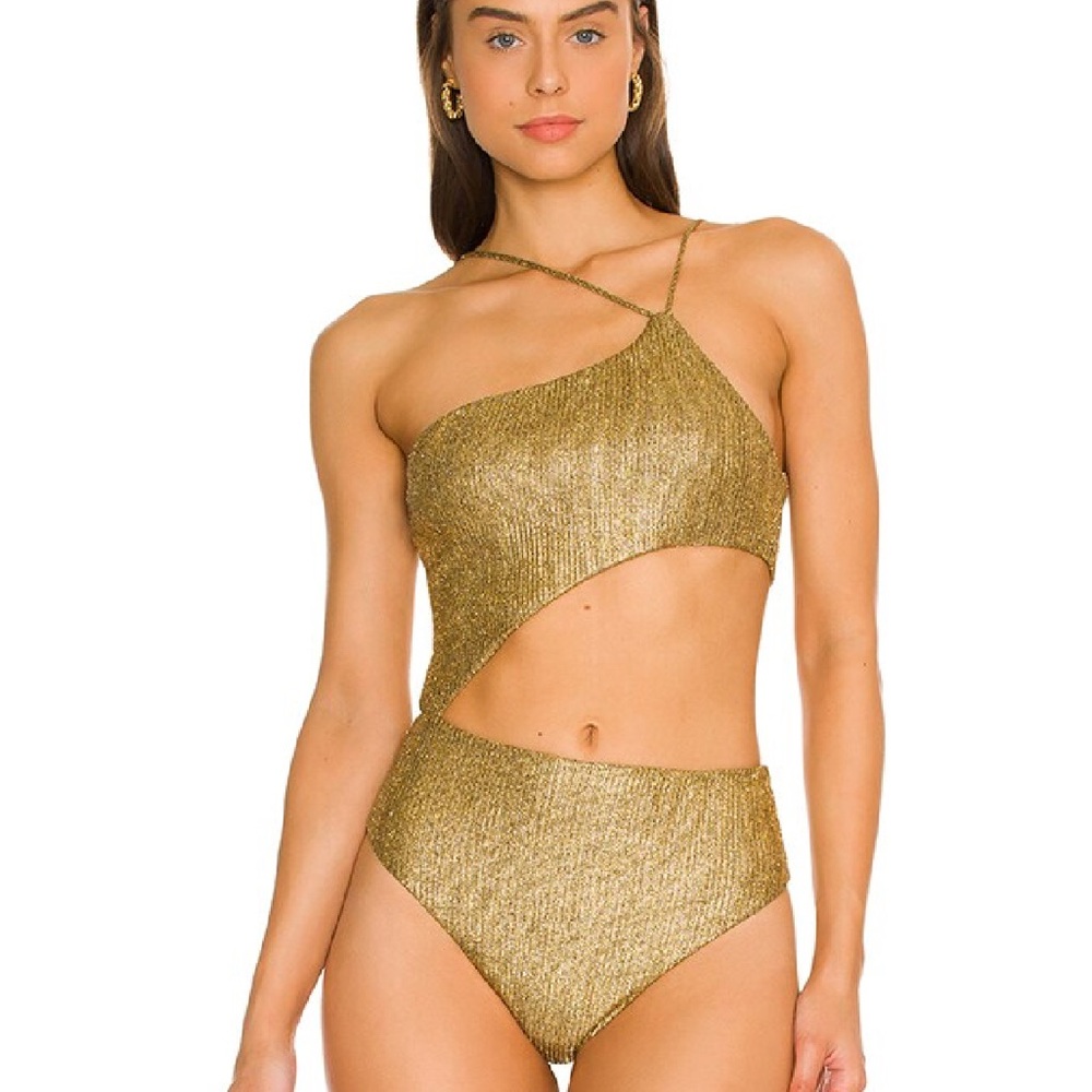 Revolve Superdown Metallic Gold Bodysuit